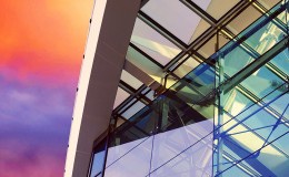 Business buildings architecture on  sky background